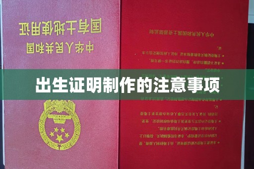 昌吉出生证明制作的注意事项