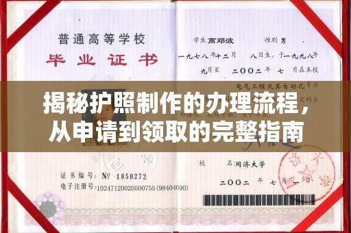 昌吉揭秘护照制作的办理流程，从申请到领取的完整指南