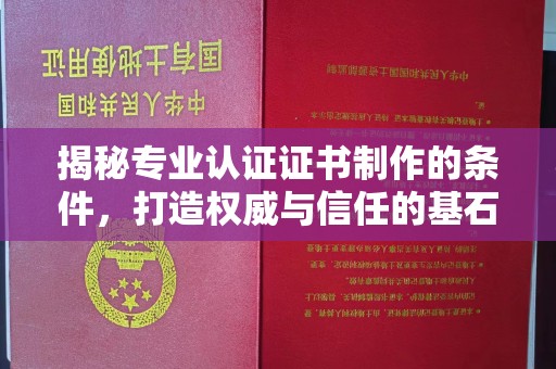 昌吉揭秘专业认证证书制作的条件，打造权威与信任的基石
