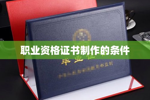 昌吉职业资格证书制作的条件