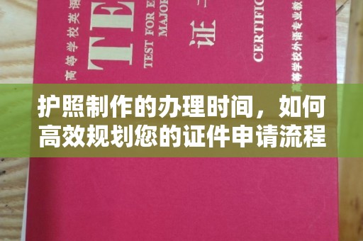 昌吉护照制作的办理时间，如何高效规划您的证件申请流程