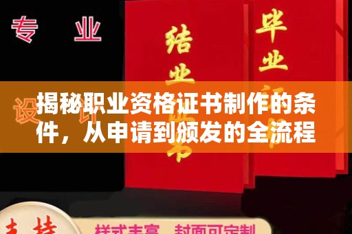 昌吉揭秘职业资格证书制作的条件，从申请到颁发的全流程解析