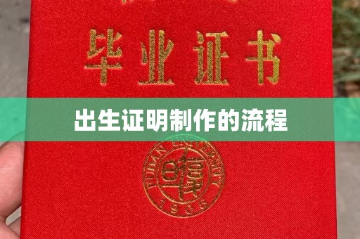 昌吉出生证明制作的流程