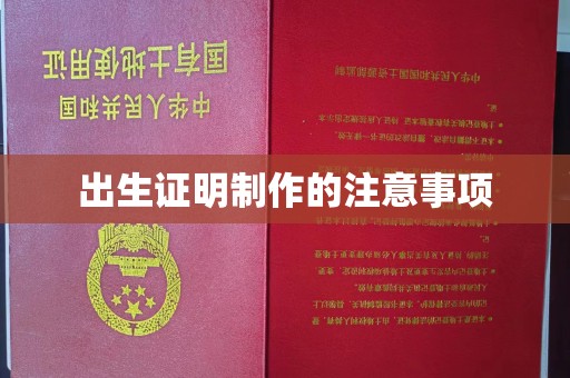 昌吉出生证明制作的注意事项